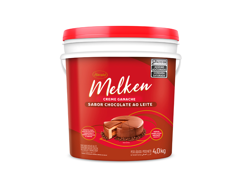 CHOCOLATE COBERTURA GANACHE MELKEN 4 KG (CX 4 BD)